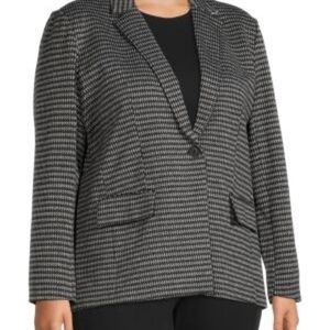 NEW TRUTH BY REPUBLIC Plus‎ Houndstooth Blazer